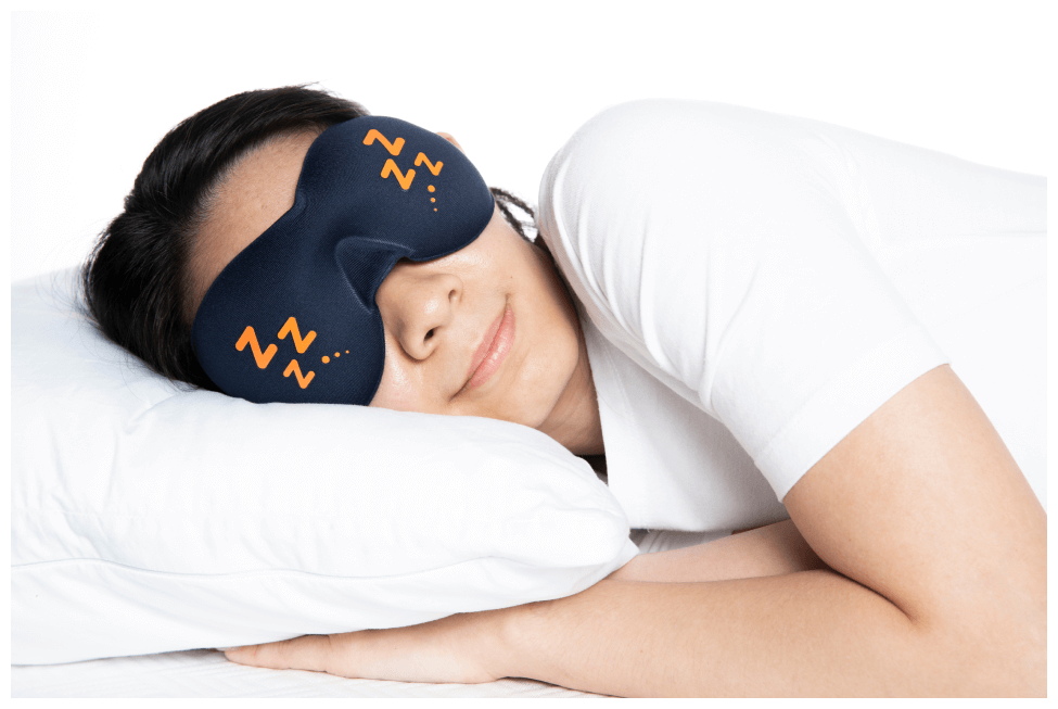 woman wearing eye mask